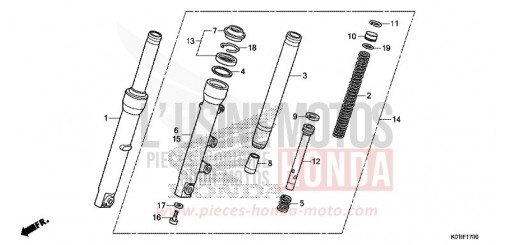 GABEL, VORNE SH125ADE de 2014